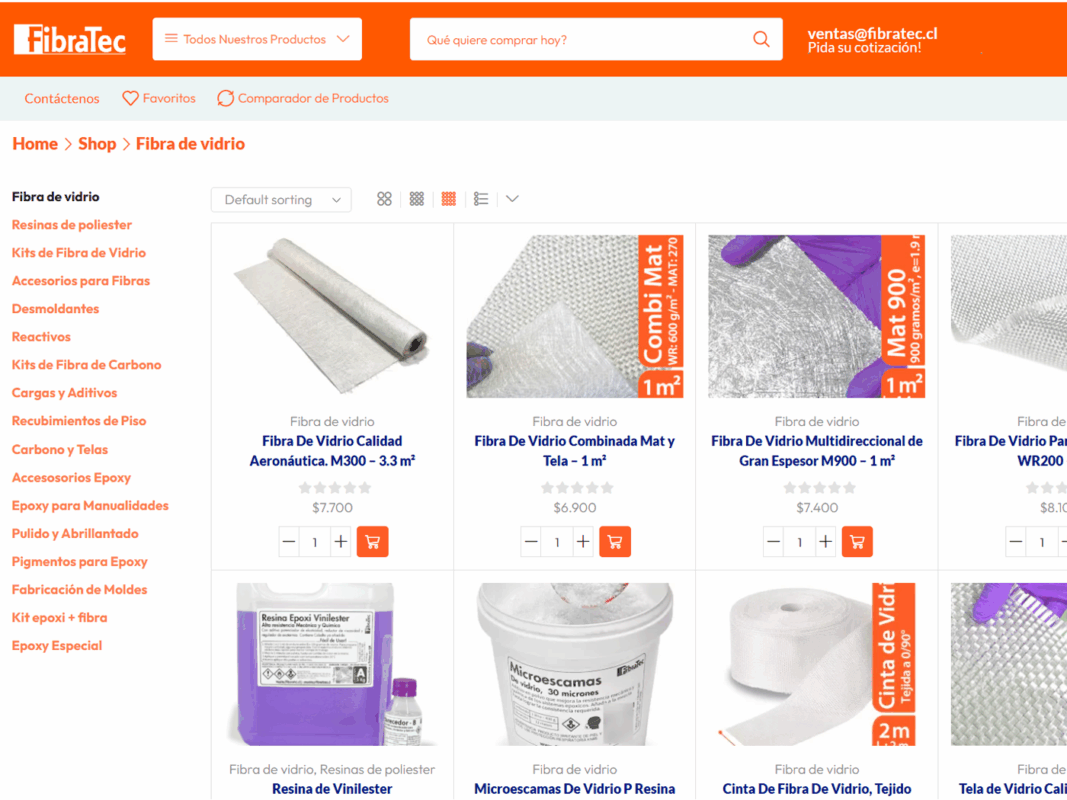 venta de fibra de vidrio